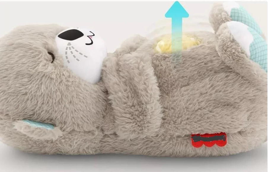 Breathing Teddy Otter Glowing Music for Baby Sensory Sleep Lights Rhythmic Simulation Plush for Babies Kids