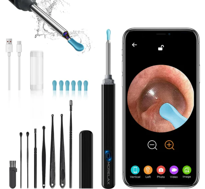 Ear Cleaner Wireless Otoscope Removal Tool With Camera 6 LED or high-resolution visuals
